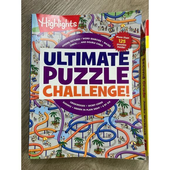Ultimate Puzzle Challenge & 2nd Grade Workbook Bundle Highlights Kids Activities - Picture 4 of 12